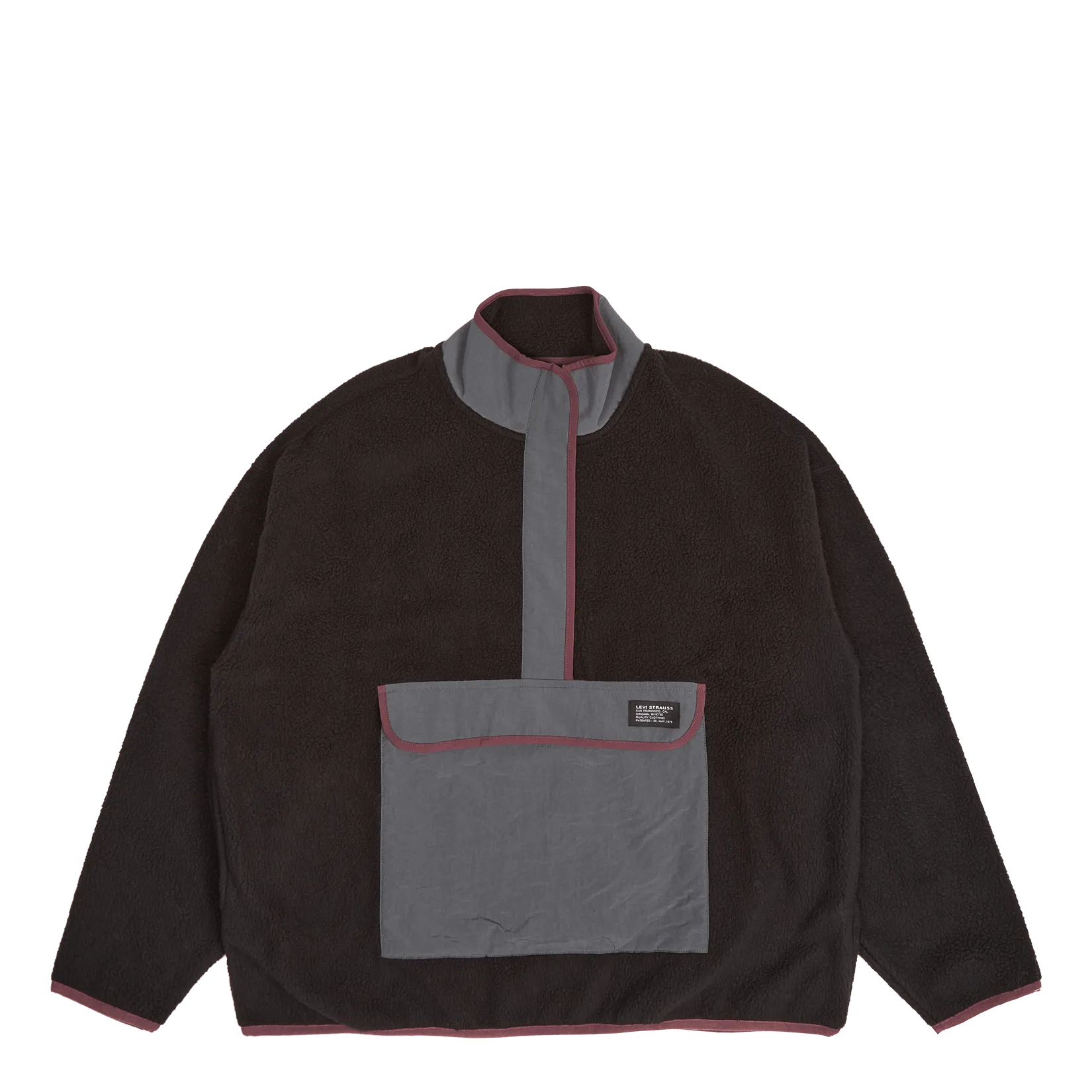 Polar Fleece Mock Neck Black