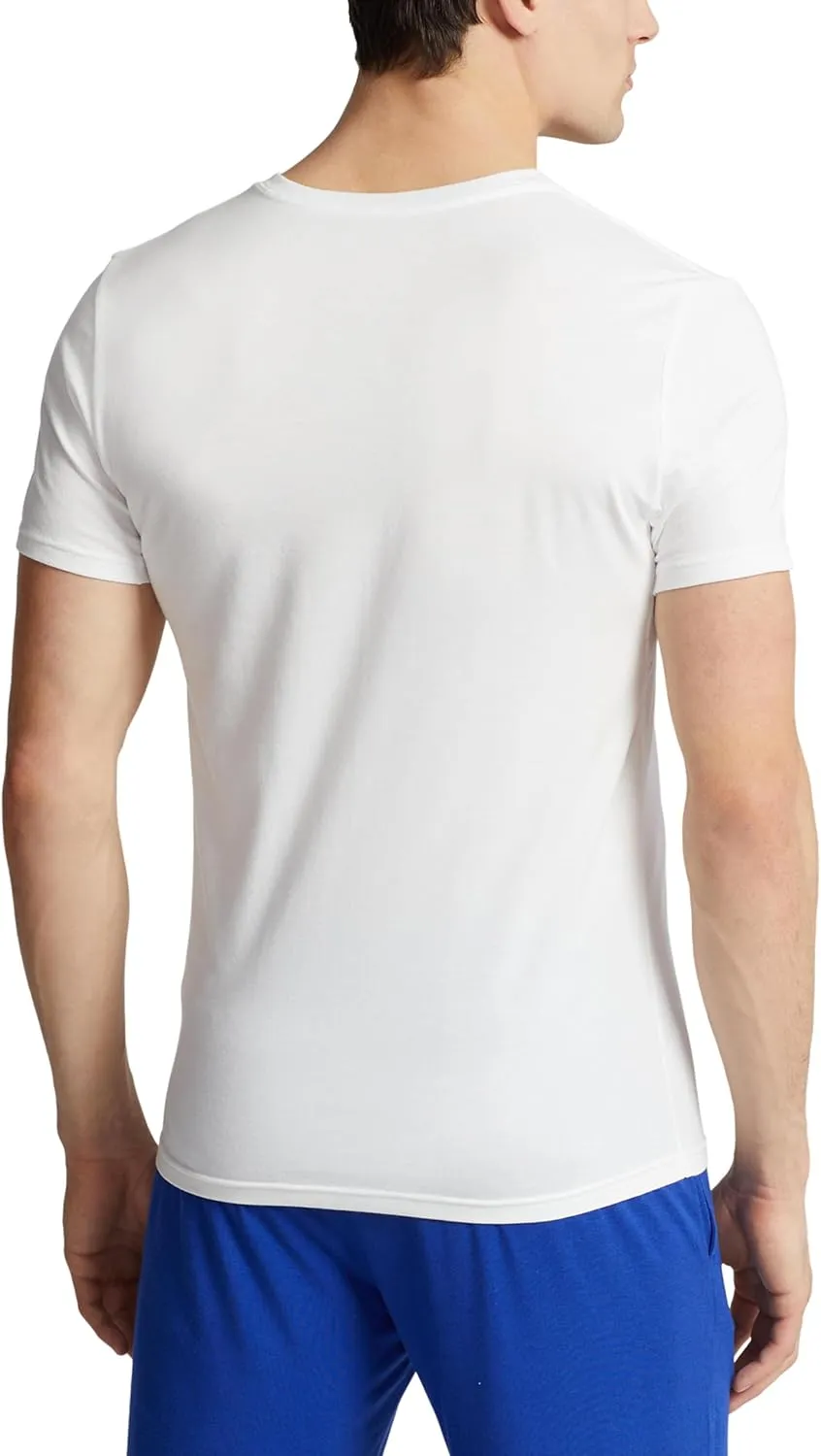 POLO RALPH LAUREN Men's 4d Flex Cooling Ventilation Cotton Modal V-Neck Undershirts