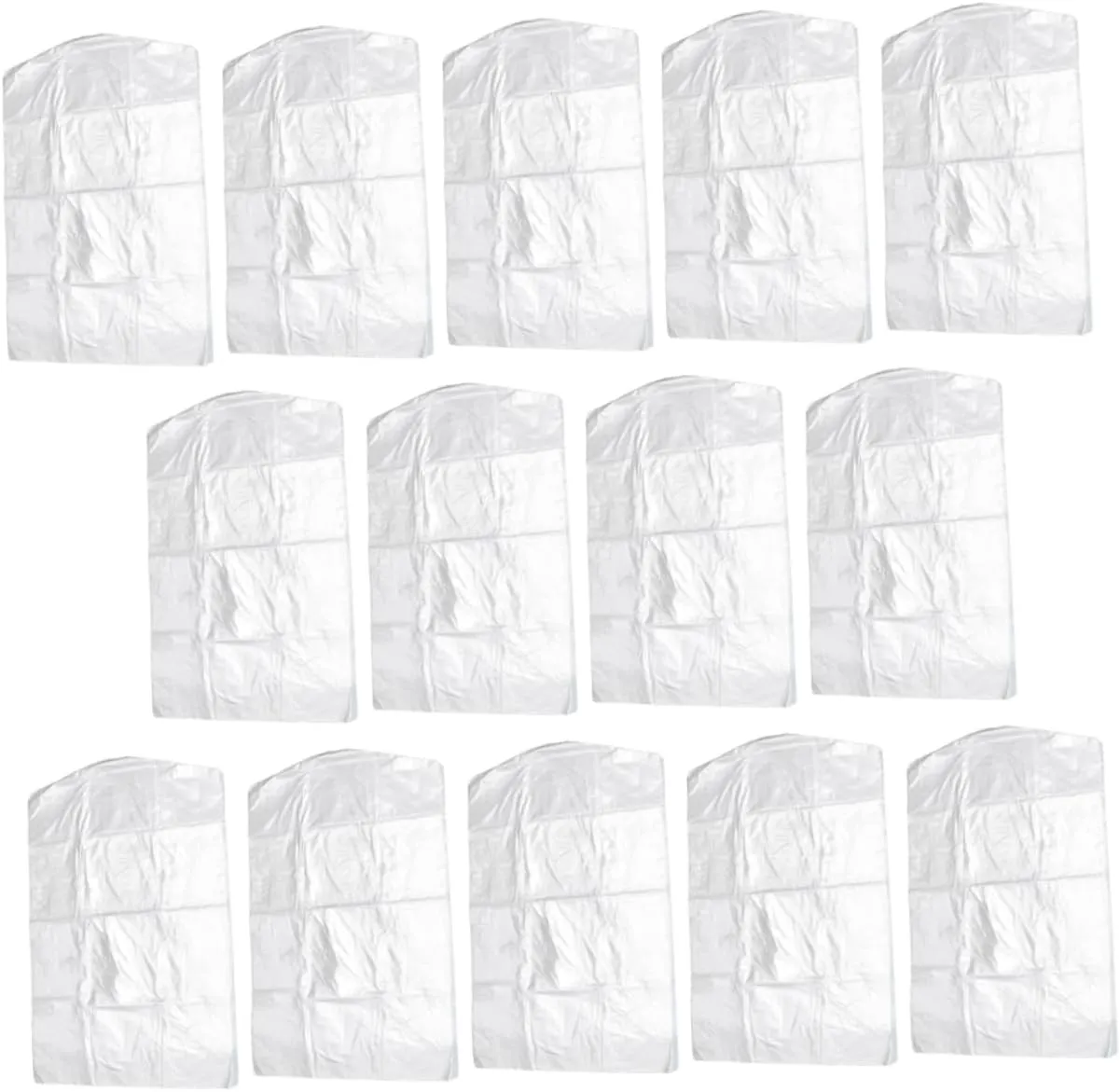 PRETYZOOM Garment Bag Set 20pcs Dry Cleaning Bags for Dresses Coats Suits Closet Covers Hooks Portable Storage for Seasonal Clothes