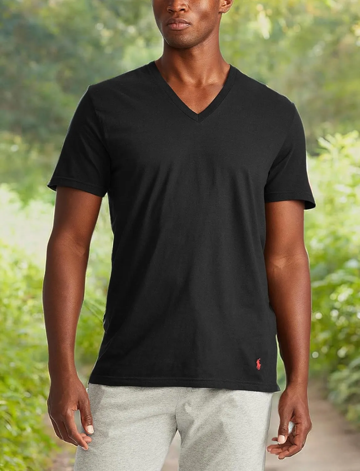 RALPH LAUREN Men's Classic Fit Cotton V-Neck Undershirts, 3 Pack