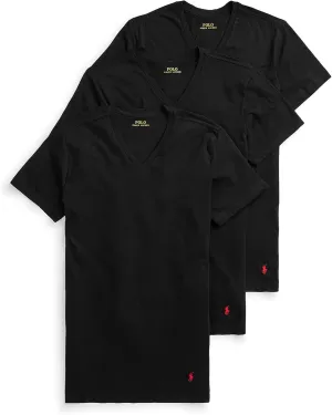 RALPH LAUREN Men's Classic Fit Cotton V-Neck Undershirts, 3 Pack