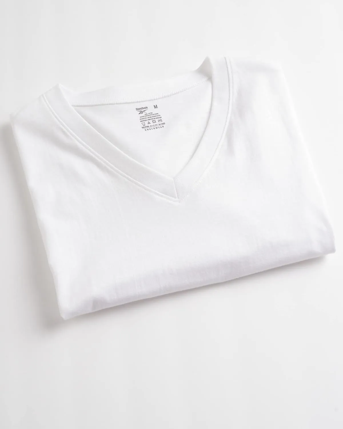 Reebok Mens Undershirt  5 Pack Soft Breathable Mens T-Shirts - Basic Cotton V-Neck and Crewneck Undershirts for Men (S-XL)