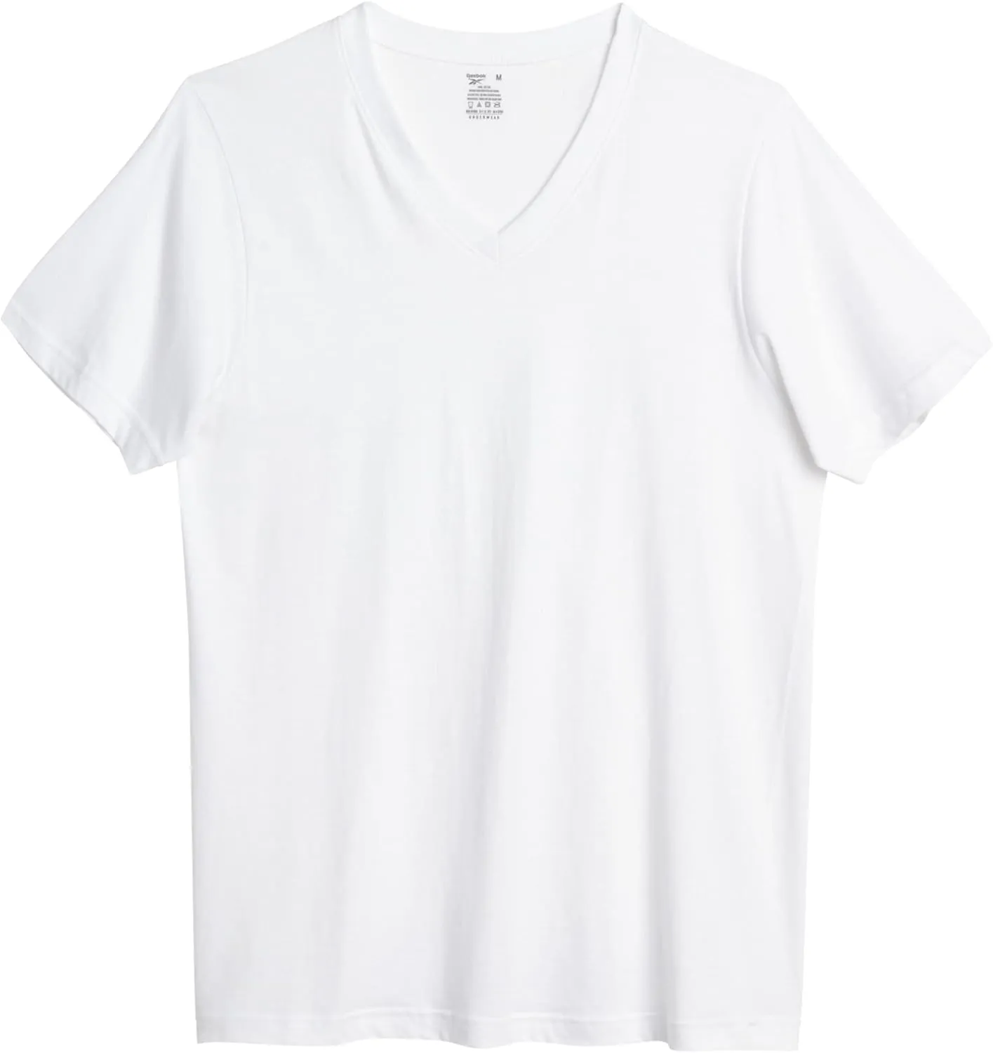 Reebok Mens Undershirt  5 Pack Soft Breathable Mens T-Shirts - Basic Cotton V-Neck and Crewneck Undershirts for Men (S-XL)