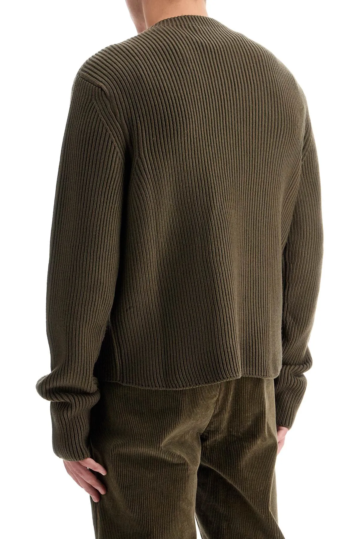 ribbed wool pullover sweater KNW44 FSH CASTORO WOOL