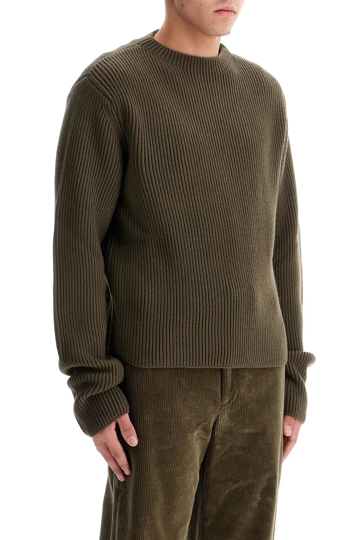ribbed wool pullover sweater KNW44 FSH CASTORO WOOL