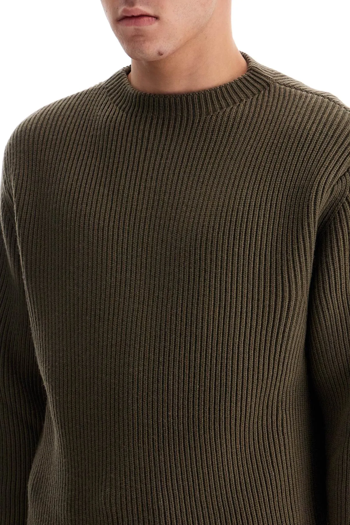 ribbed wool pullover sweater KNW44 FSH CASTORO WOOL