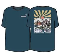 Roam Wild Recycled T-Shirt - Tidal Blue