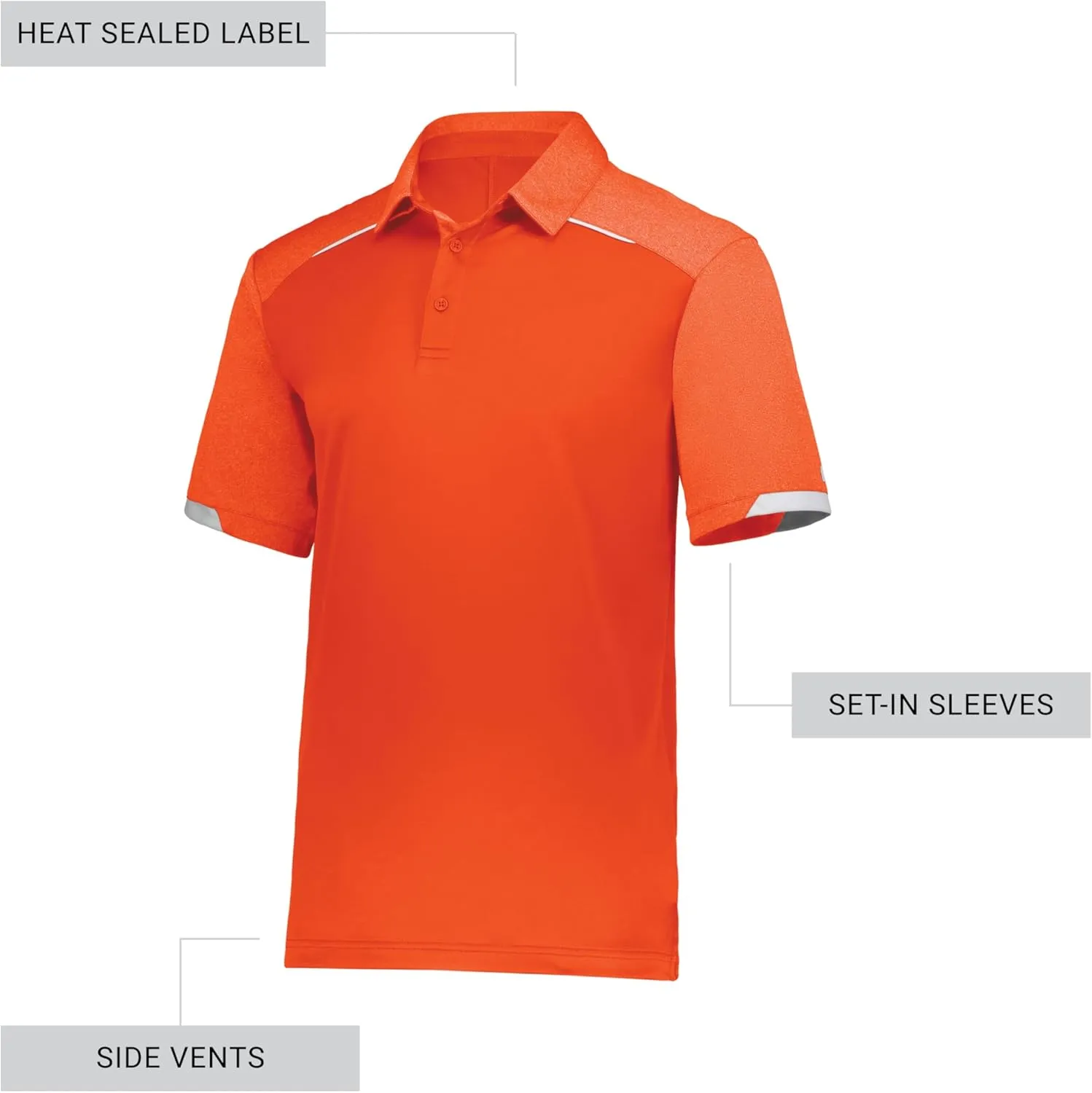 Russell Athletic Men's Legend Polo Shirt, Moisture-Wicking Performance, Classic Fit