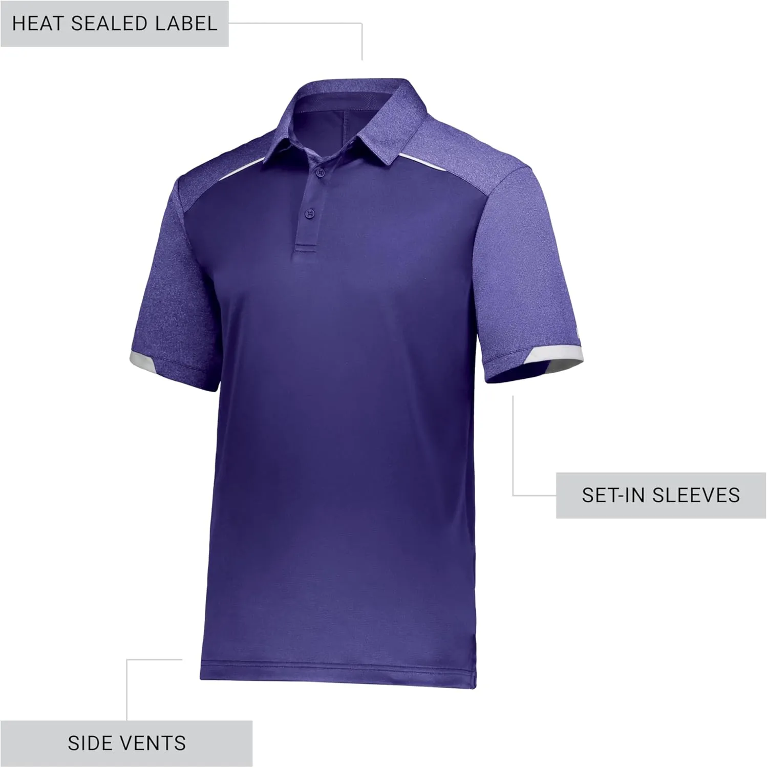 Russell Athletic Men's Legend Polo Shirt, Moisture-Wicking Performance, Classic Fit