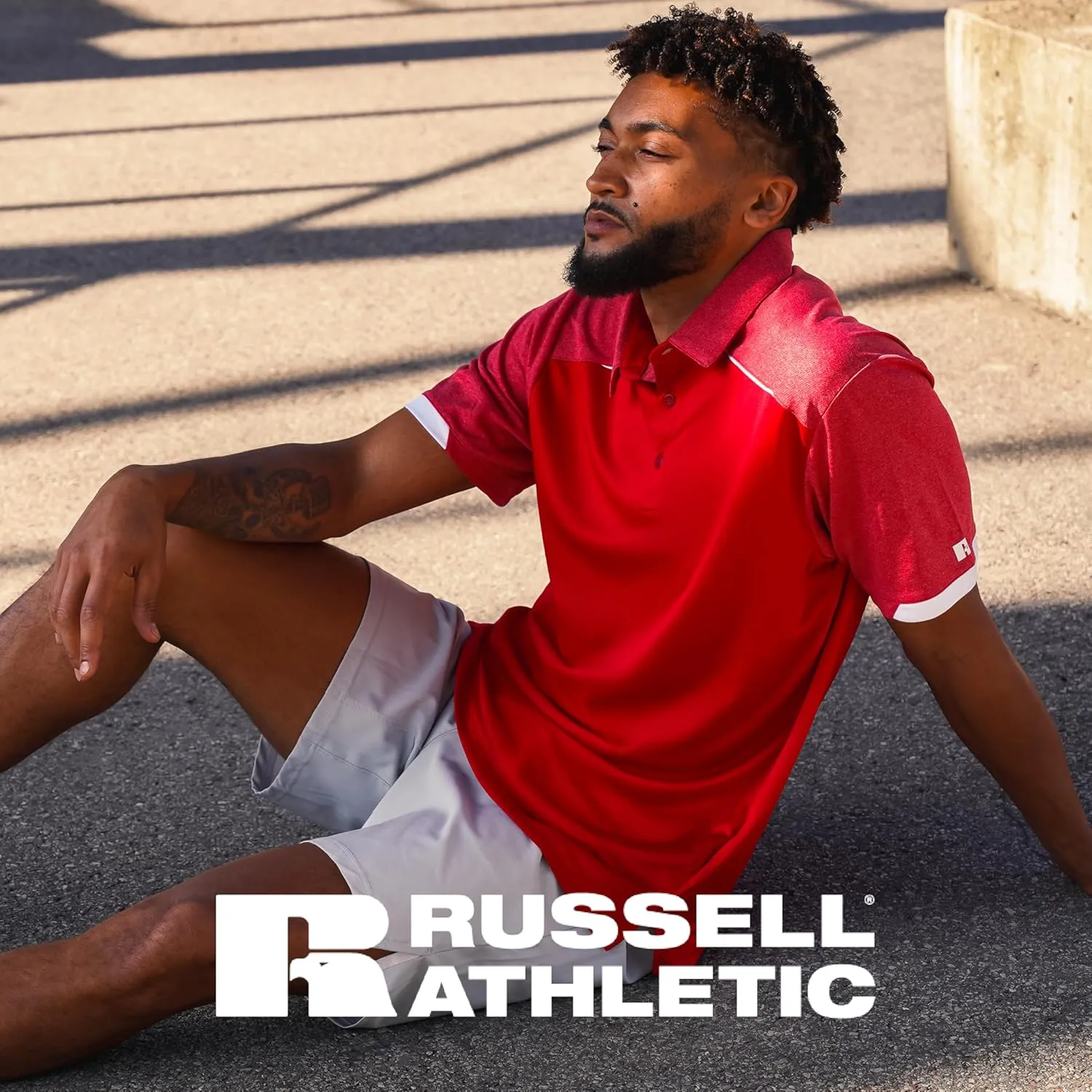 Russell Athletic Men's Legend Polo Shirt, Moisture-Wicking Performance, Classic Fit