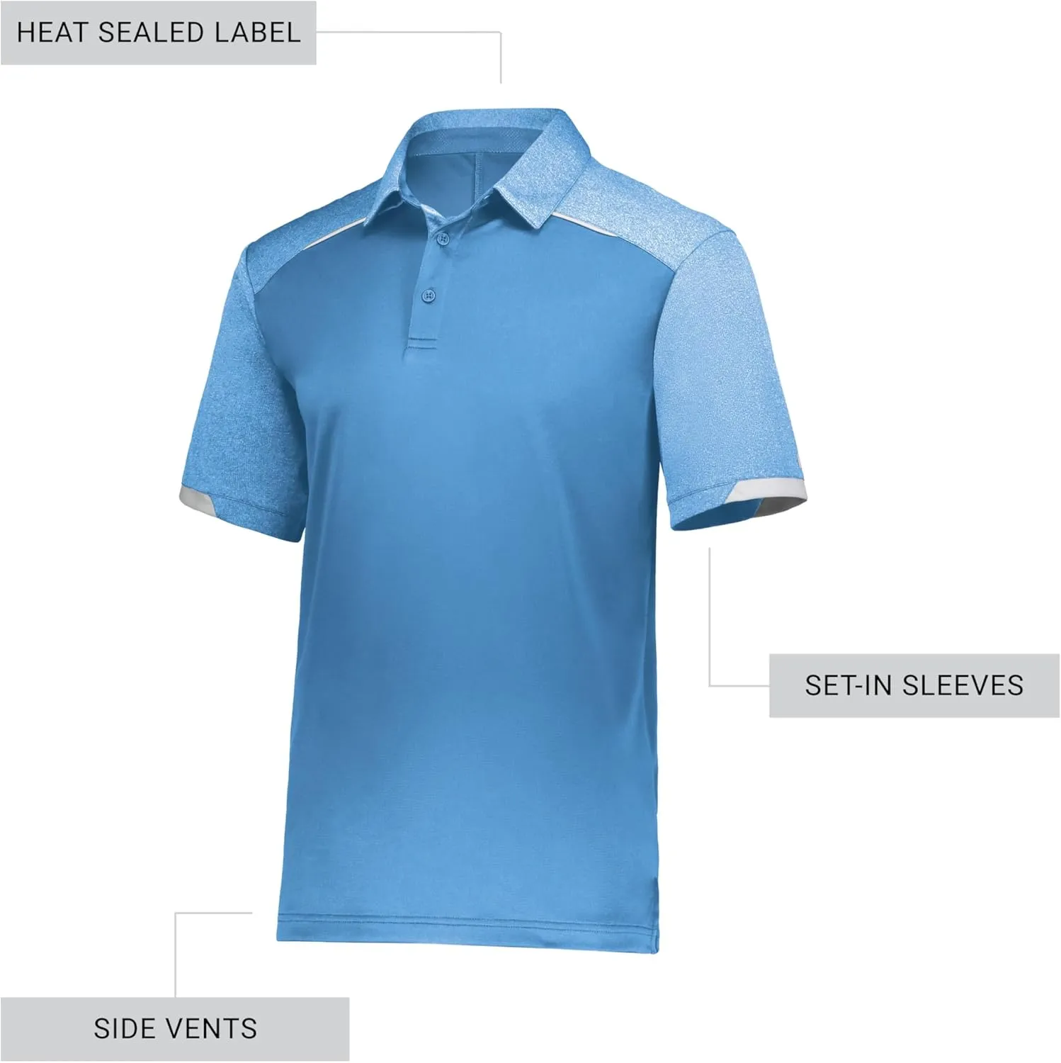 Russell Athletic Men's Legend Polo Shirt, Moisture-Wicking Performance, Classic Fit