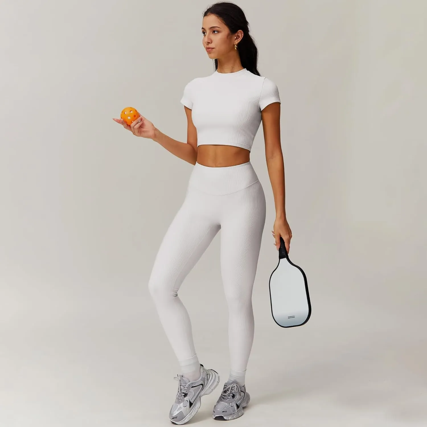 Seamless Moisture-Wicking Workout Set for Women Sportswear, Athletic Activewear