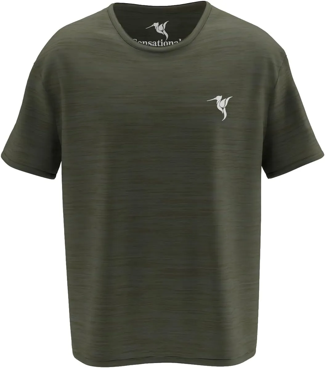 Sensational Men's Quick Dry Short Sleeve T-Shirt, Athletic Fit, Moisture Wicking