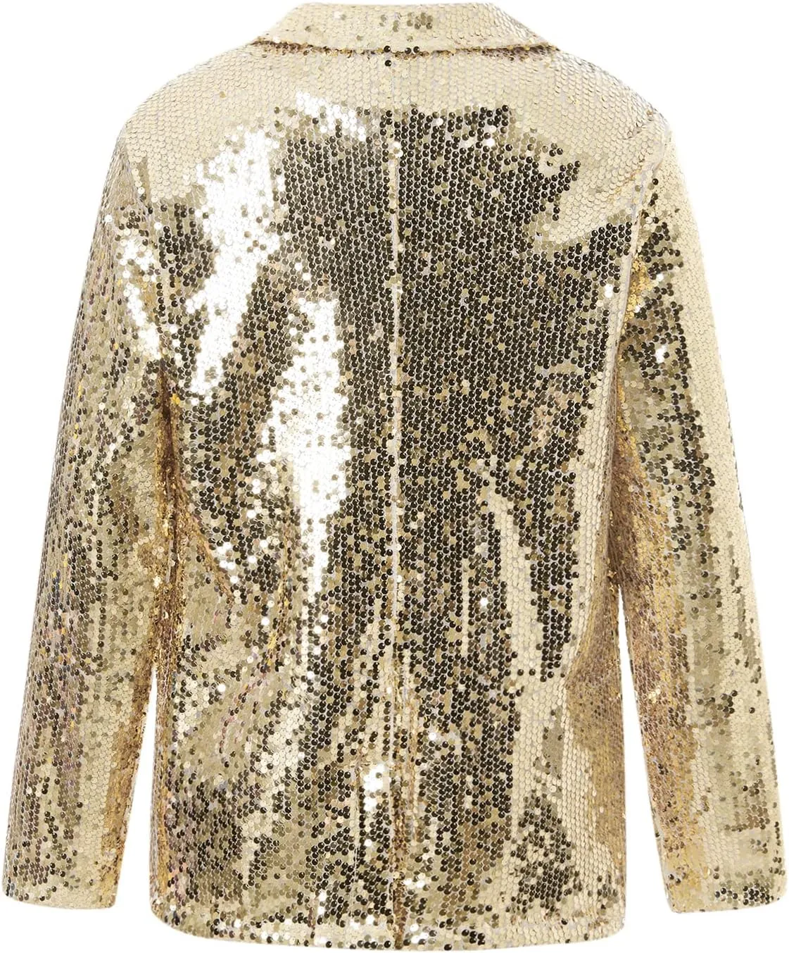 Sequin Blazer for Women Casual Sequins Long Sleeves Lapel Jacket Glitter Cardigan Coat Business Office Outfit