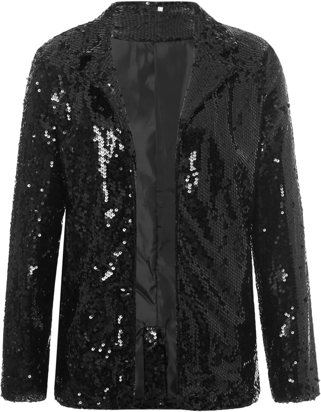 Sequin Blazer for Women Casual Sequins Long Sleeves Lapel Jacket Glitter Cardigan Coat Business Office Outfit