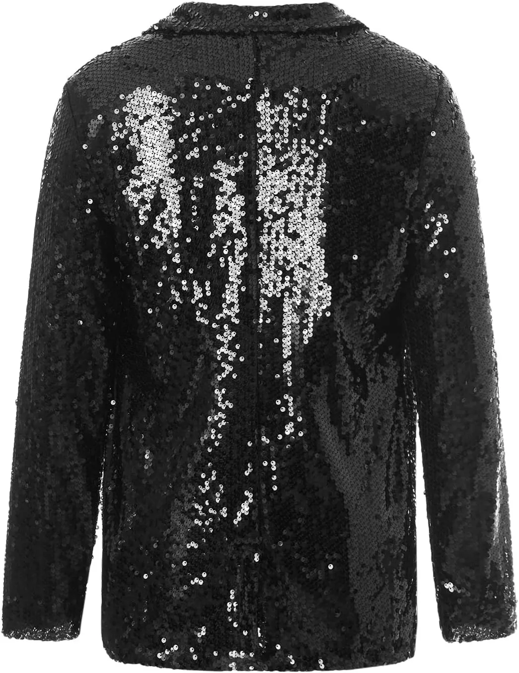Sequin Blazer for Women Casual Sequins Long Sleeves Lapel Jacket Glitter Cardigan Coat Business Office Outfit