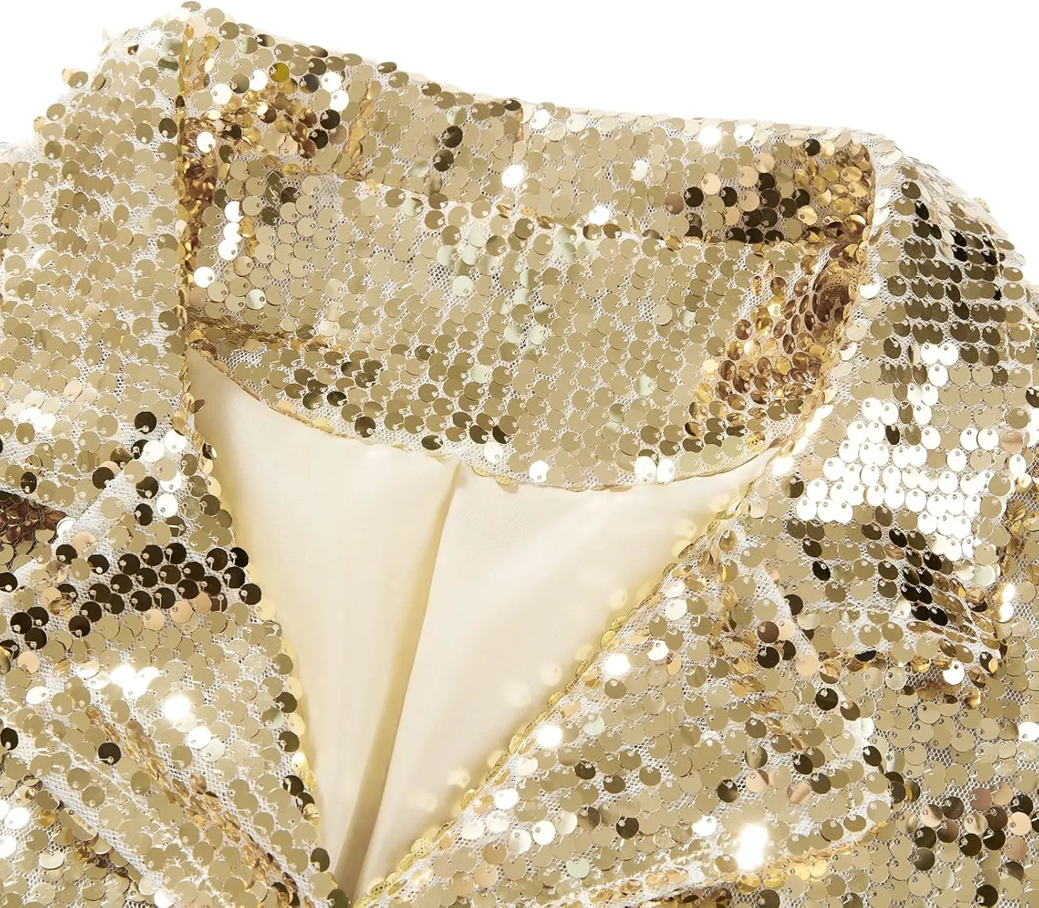 Sequin Blazer for Women Casual Sequins Long Sleeves Lapel Jacket Glitter Cardigan Coat Business Office Outfit