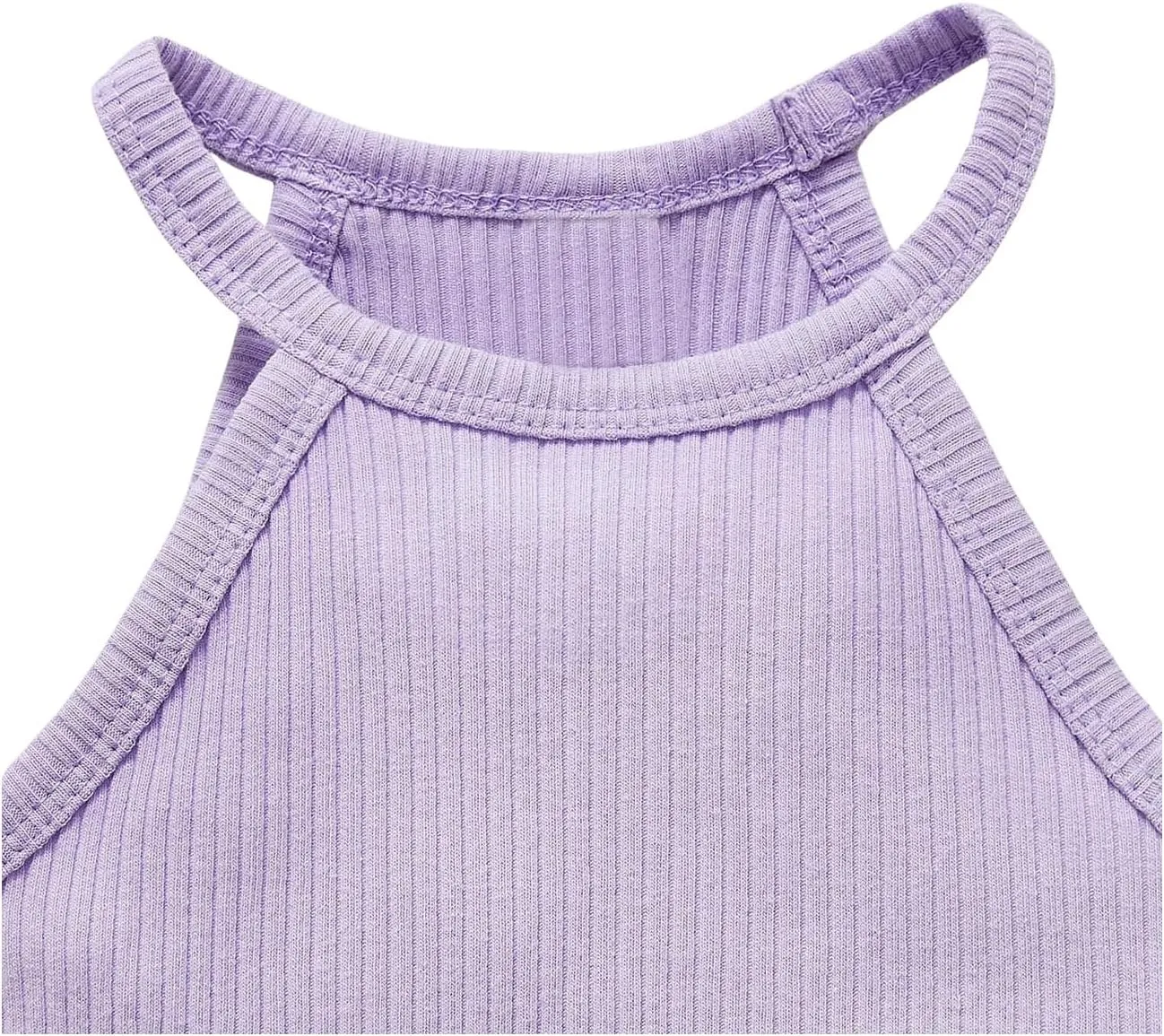 SOLY HUX Toddler Girl's Rib Knit Tank Tops 3 Piece Camisole Undershirts Sleeveless Halter Crop Top