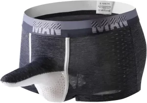 Sport Soft Performance Boxer Briefs Men's Athletic Support Underwear Low Waist Underwear Male No Ride Up Boxer Brief