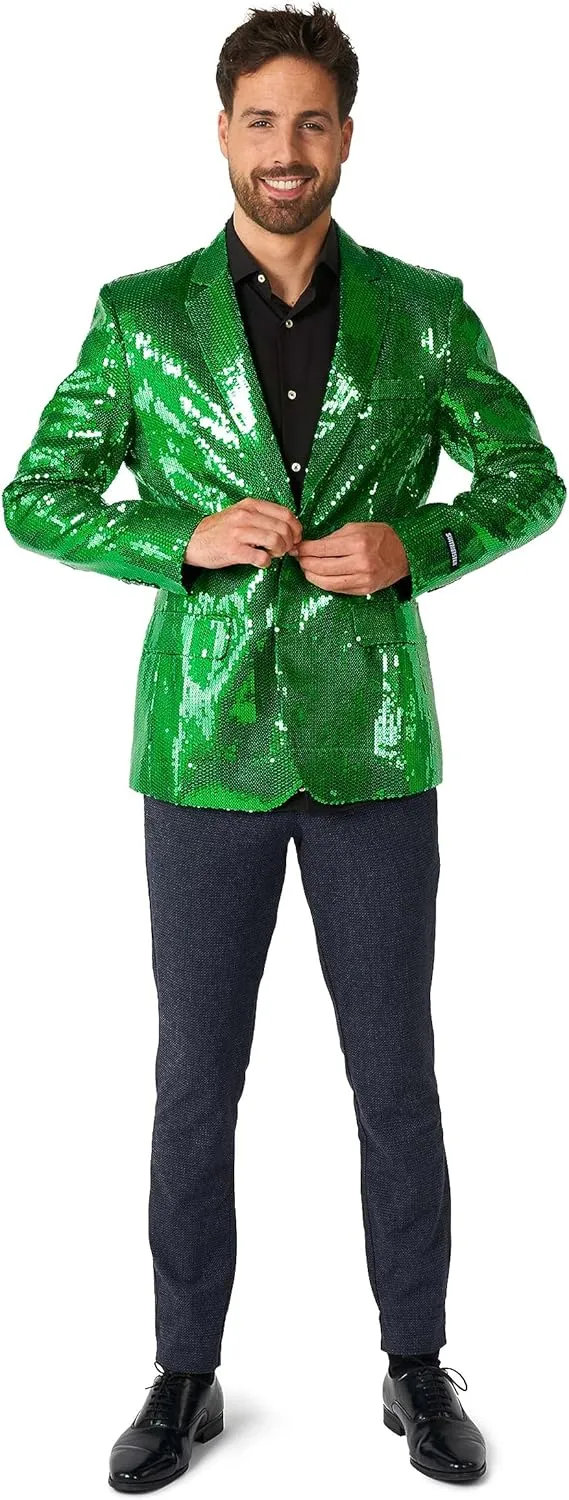 SUITMEISTER Sequins Party Blazer for Men - Slim Fit - Shiny Christmas, NYE, Prom Party Jacket