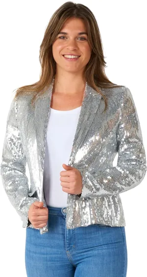 SUITMEISTER Women's Sequins Blazer - Party Blazer - Xmas Parties - Stylish, Jacket