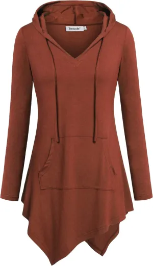 Tencole Womens Hoodies Pullover Sweatshirts Long Sleeve Tops Casual Tunic with Pocket