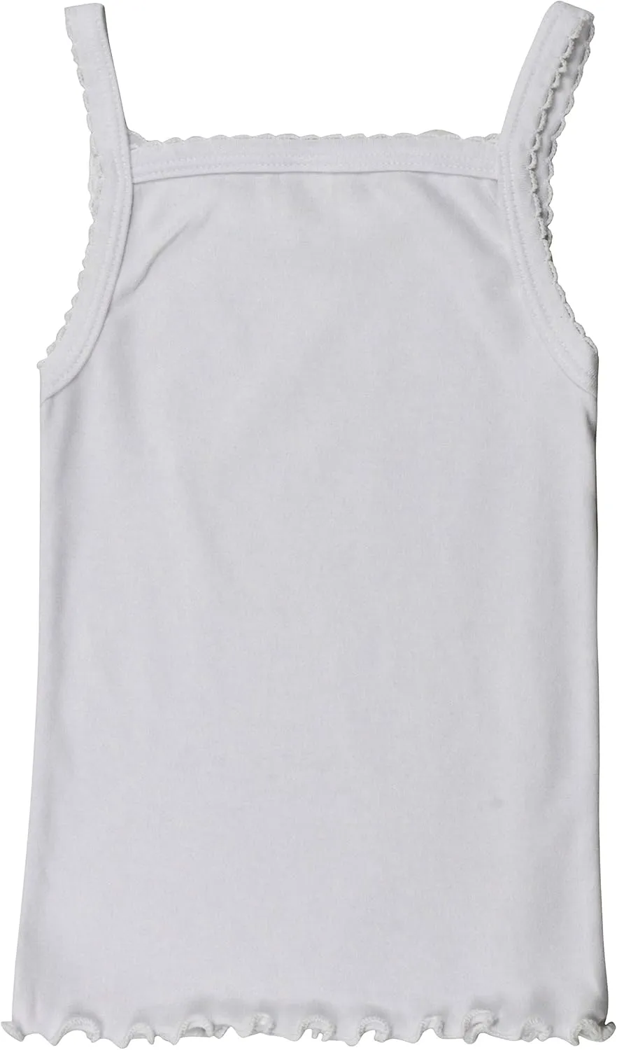 ToBeInStyle Girl's 4 Pack Ruffle Hem Spaghetti Strap Tank Tops