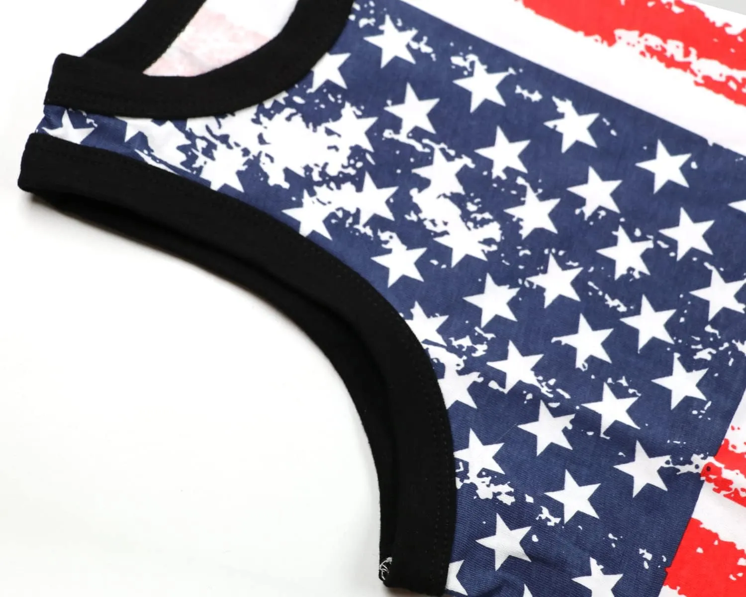 Toddler Boy Girl 4th of July Tank Cotton Kids American Flag Shirts Patriotic Outfit Independence Day Tees Top