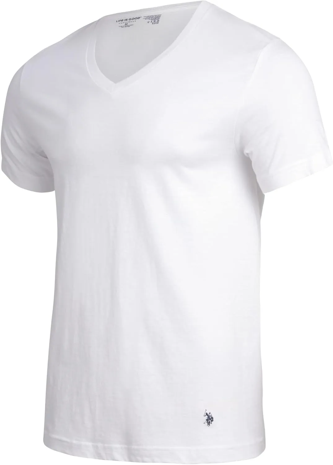 U.S. Polo Assn. Men's Undershirts - 4 Pack V Neck Undershirts for Men (S-XL)