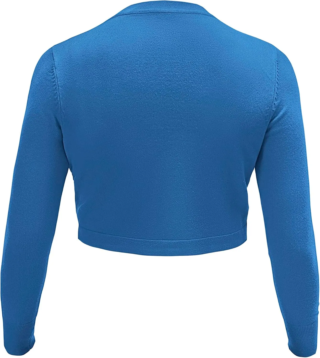 U.Vomade Women's Cropped Cardigan Bolero Shrug Open Front Sweater Long Sleeve S-1X
