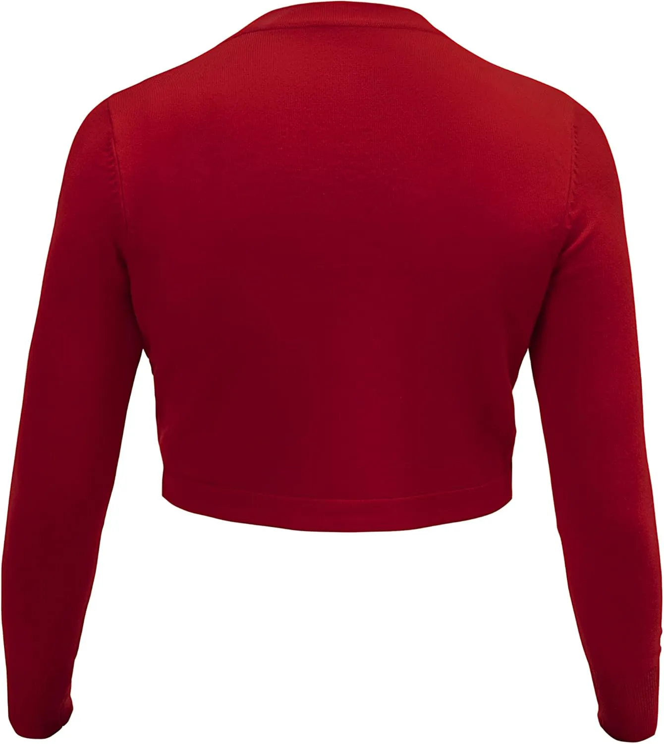 U.Vomade Women's Cropped Cardigan Bolero Shrug Open Front Sweater Long Sleeve S-1X