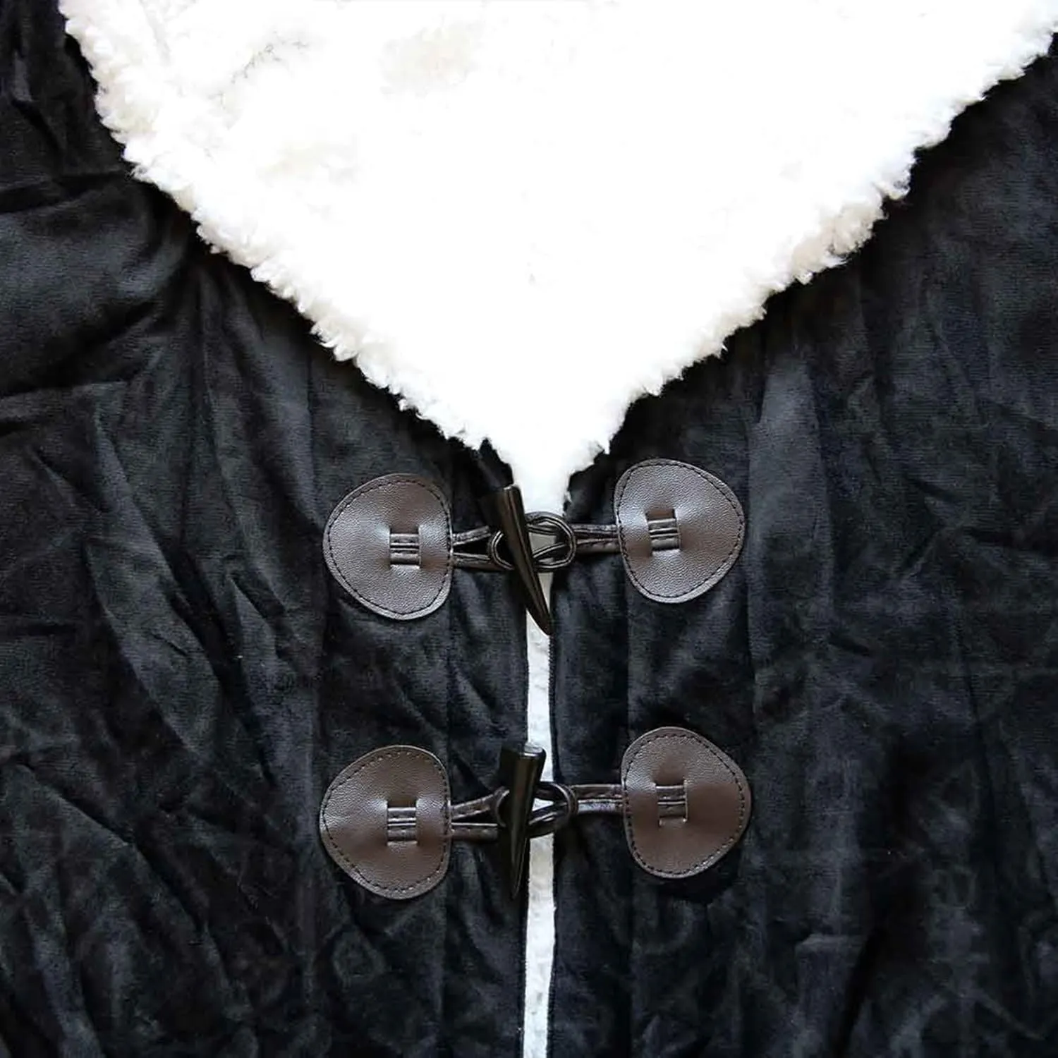 Viking Unisex Winter Cloak 3D Print Valaknut Odin Raven Coats with Hood, Thermal Fleece-Lined Relaxed Hip Hop Jacket
