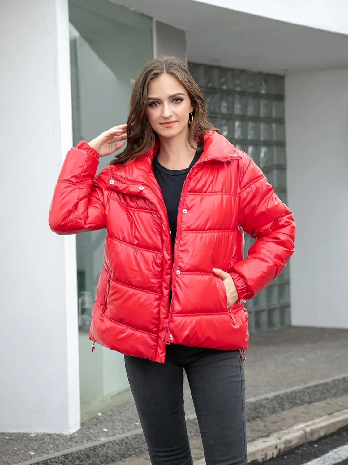 Warm Jackets for Women,Lightweight Women Puffer Jacket Women,Packable Down Jacket,Womem Winter Coats