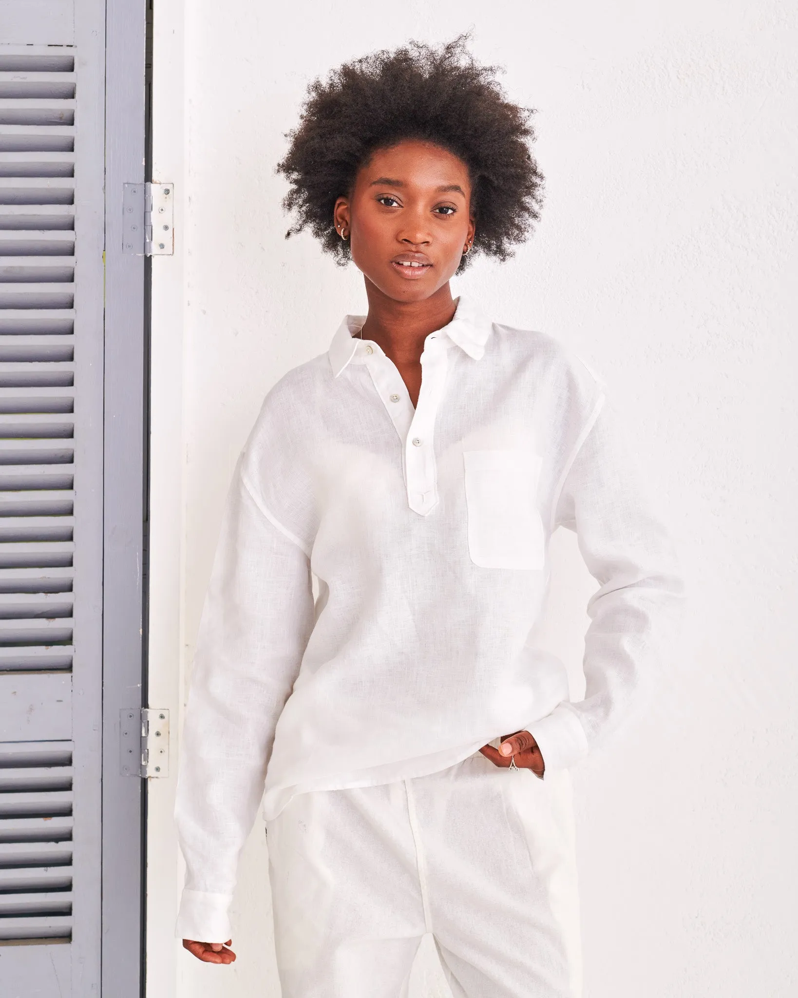 White Hemp Adventure Shirt