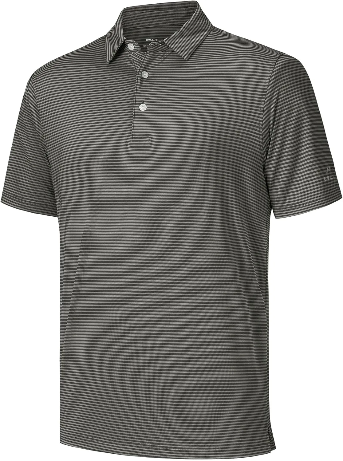 Willit Men's Golf Polo Shirts Short Sleeve Striped Performance Moisture Wicking