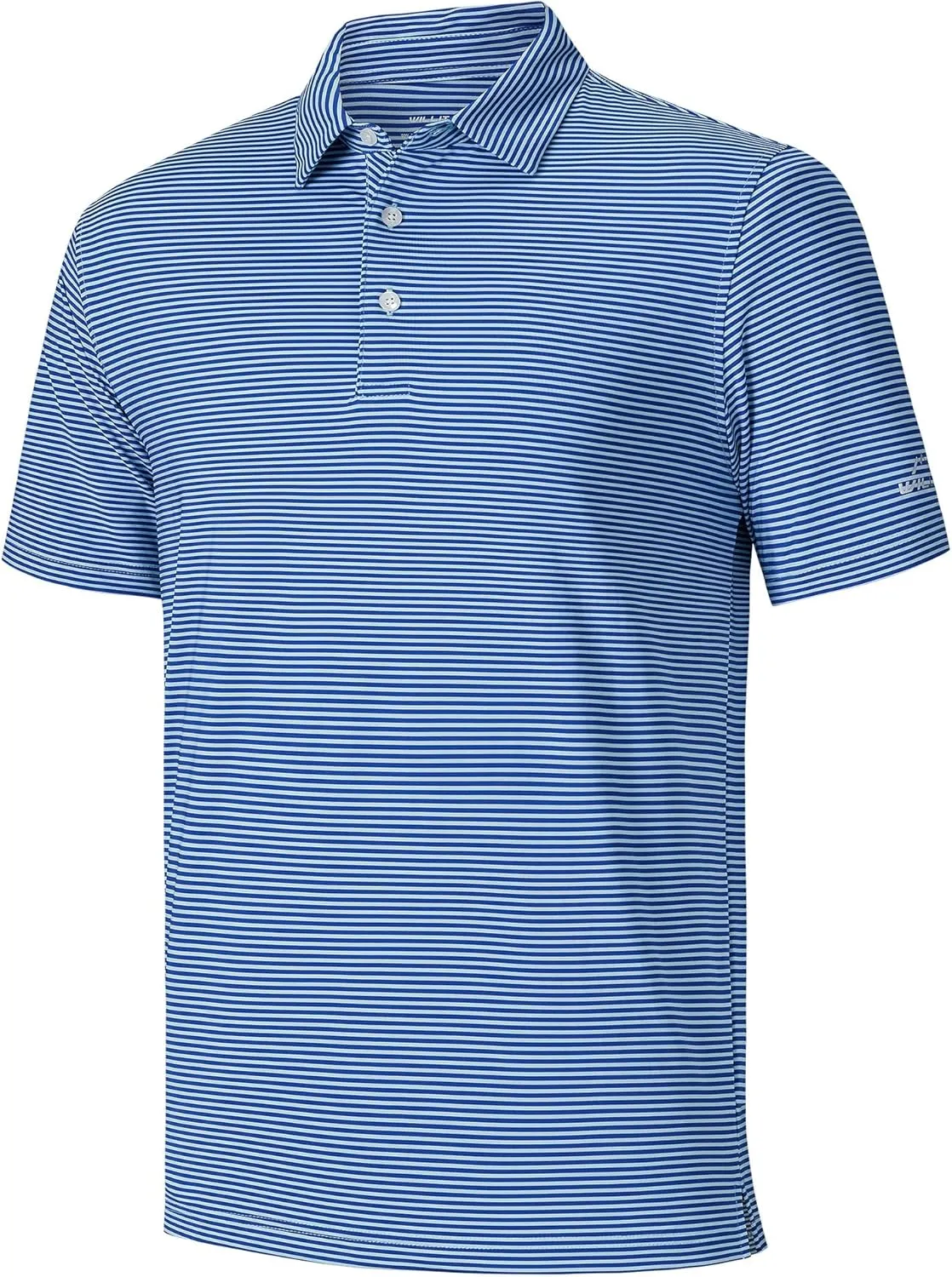 Willit Men's Golf Polo Shirts Short Sleeve Striped Performance Moisture Wicking