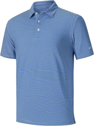 Willit Men's Golf Polo Shirts Short Sleeve Striped Performance Moisture Wicking