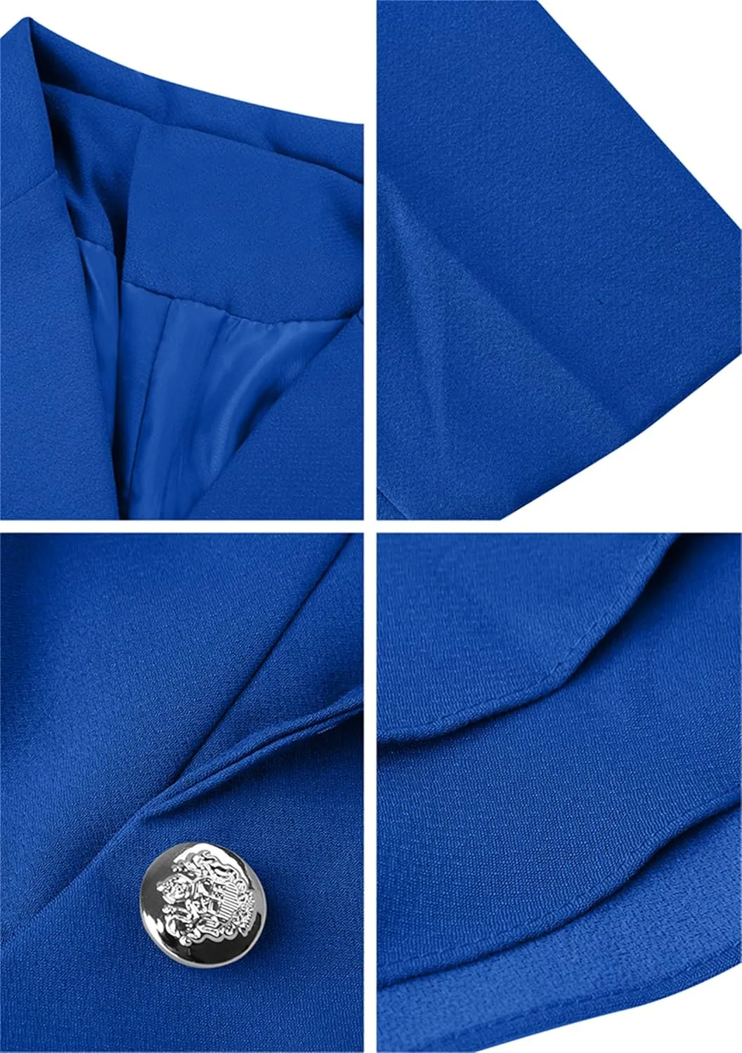 WIWIQS Women's Open Front Long Sleeve Work Office Jackets Blazer Lightweight Solid Color Slim Fit Blazers