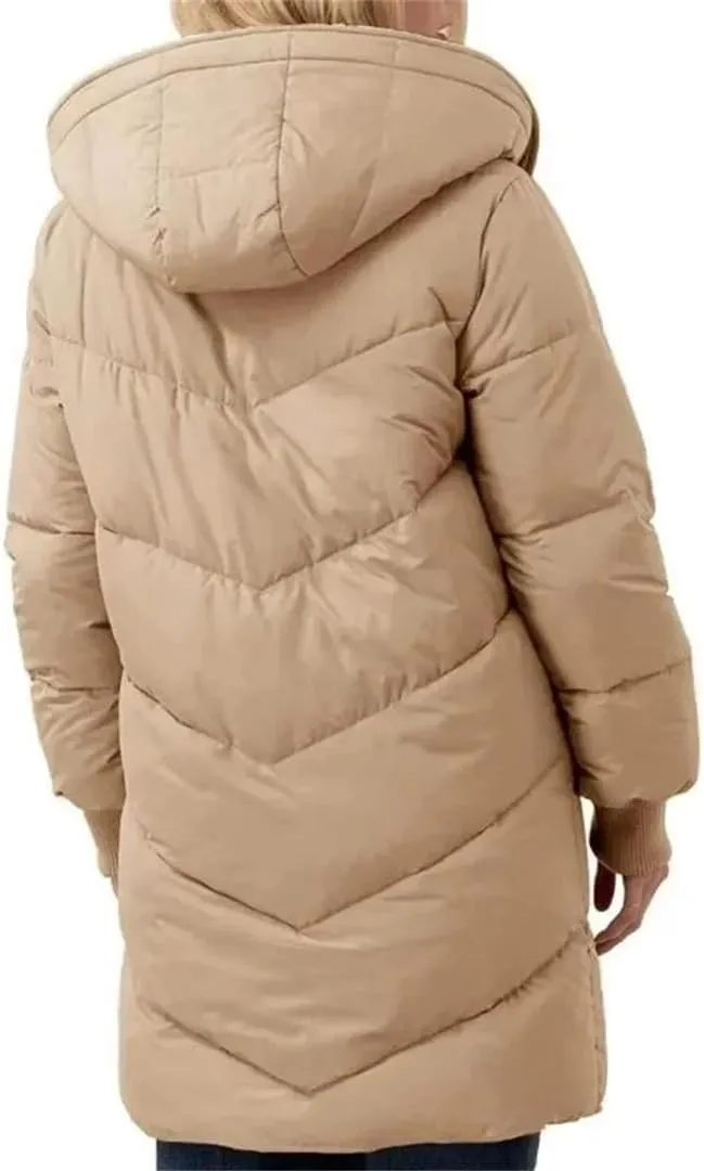 Women Fleece Parkas Winter Coats Hooded Cotton-Padded Long-Sleeved Jackets Double-Sided fleece Slim-Fit Cardigan Jacket Coats