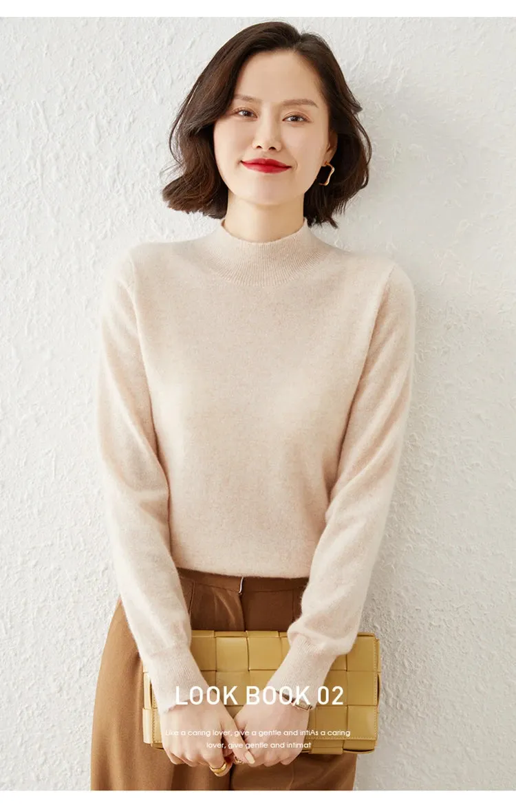 Women Sweater Long Sleeve Knitwear Warm Autumn Winter Bottoming Shirt Slim Fit Pullovers Fashion Korean Jumpers Pull Sweates