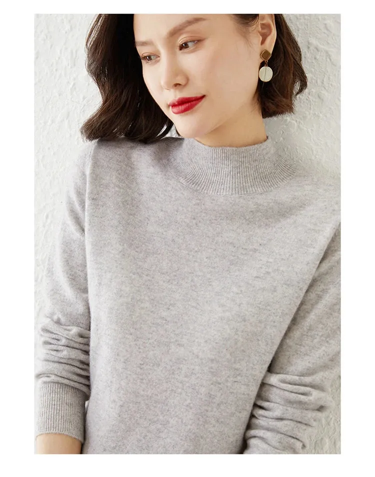 Women Sweater Long Sleeve Knitwear Warm Autumn Winter Bottoming Shirt Slim Fit Pullovers Fashion Korean Jumpers Pull Sweates