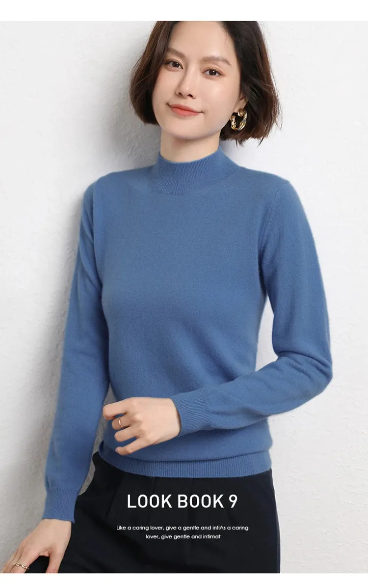 Women Sweater Long Sleeve Knitwear Warm Autumn Winter Bottoming Shirt Slim Fit Pullovers Fashion Korean Jumpers Pull Sweates