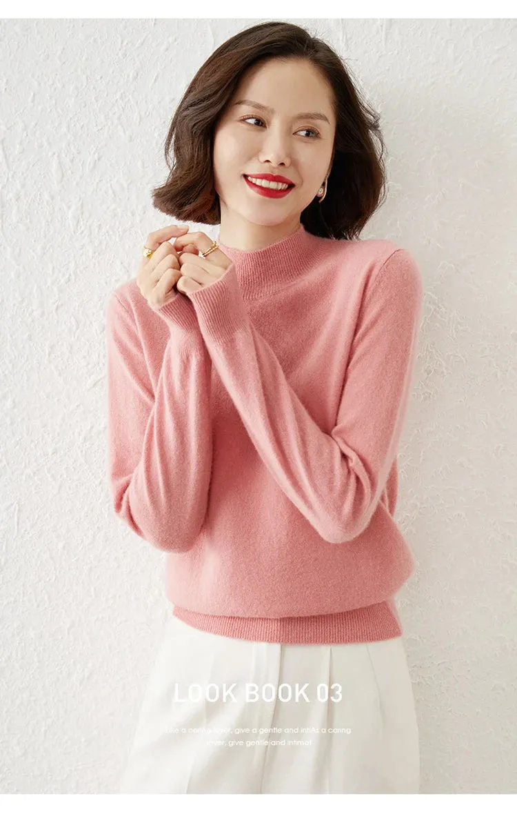Women Sweater Long Sleeve Knitwear Warm Autumn Winter Bottoming Shirt Slim Fit Pullovers Fashion Korean Jumpers Pull Sweates