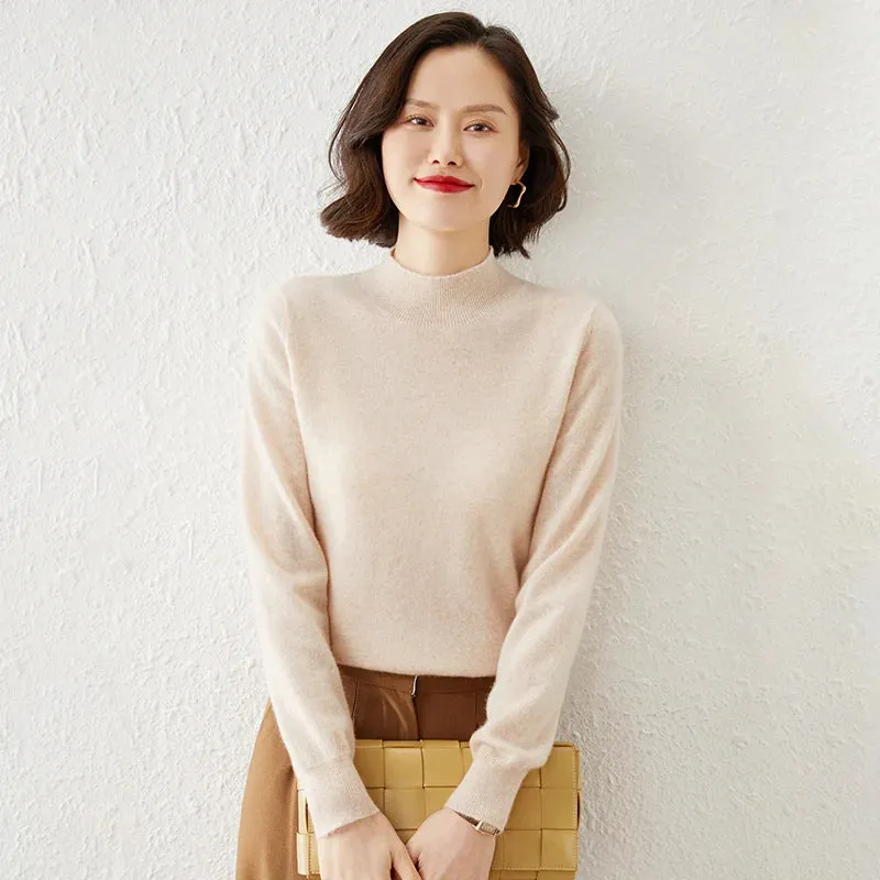 Women Sweater Long Sleeve Knitwear Warm Autumn Winter Bottoming Shirt Slim Fit Pullovers Fashion Korean Jumpers Pull Sweates