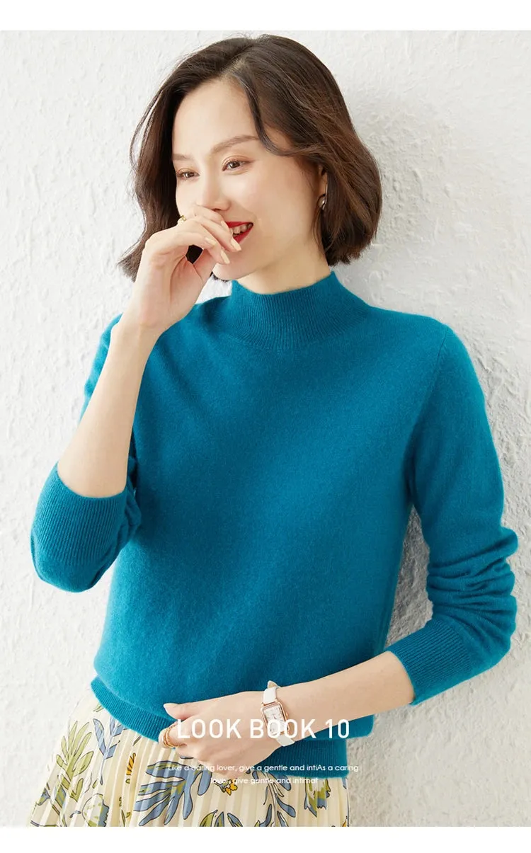 Women Sweater Long Sleeve Knitwear Warm Autumn Winter Bottoming Shirt Slim Fit Pullovers Fashion Korean Jumpers Pull Sweates