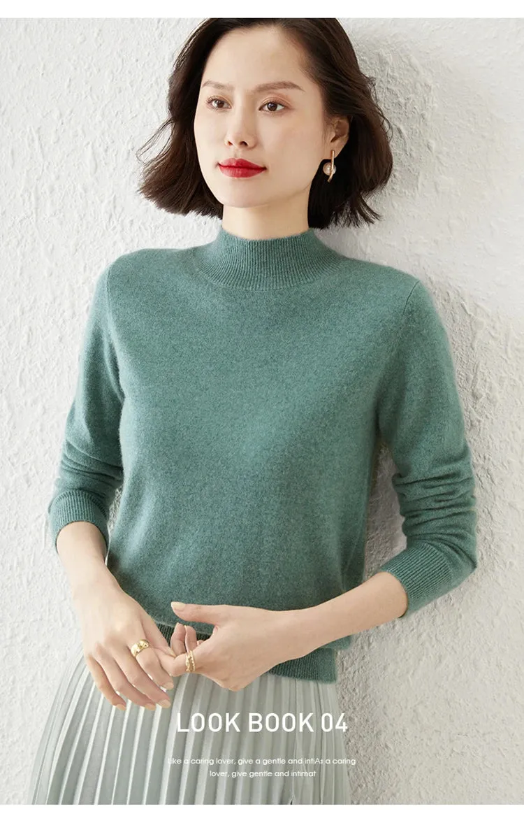 Women Sweater Long Sleeve Knitwear Warm Autumn Winter Bottoming Shirt Slim Fit Pullovers Fashion Korean Jumpers Pull Sweates