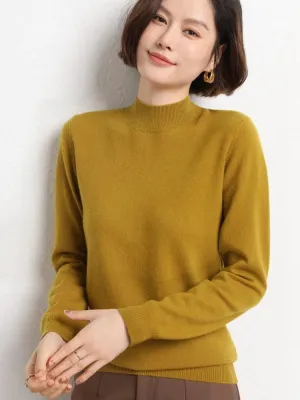 Women Sweater Long Sleeve Knitwear Warm Autumn Winter Bottoming Shirt Slim Fit Pullovers Fashion Korean Jumpers Pull Sweates