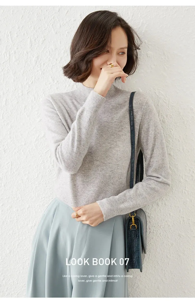 Women Sweater Long Sleeve Knitwear Warm Autumn Winter Bottoming Shirt Slim Fit Pullovers Fashion Korean Jumpers Pull Sweates