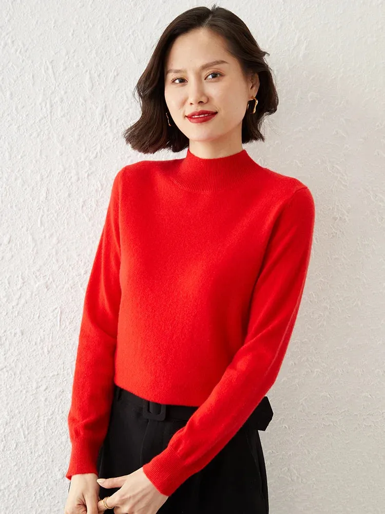 Women Sweater Long Sleeve Knitwear Warm Autumn Winter Bottoming Shirt Slim Fit Pullovers Fashion Korean Jumpers Pull Sweates