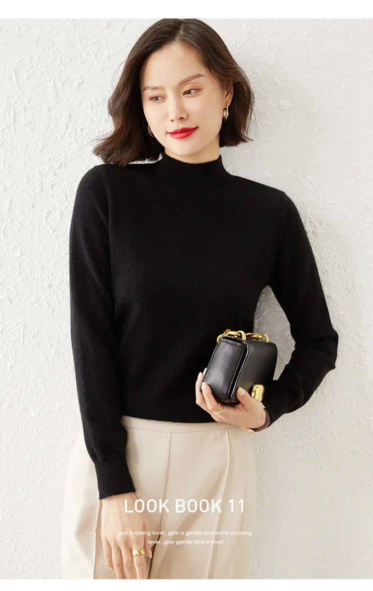 Women Sweater Long Sleeve Knitwear Warm Autumn Winter Bottoming Shirt Slim Fit Pullovers Fashion Korean Jumpers Pull Sweates